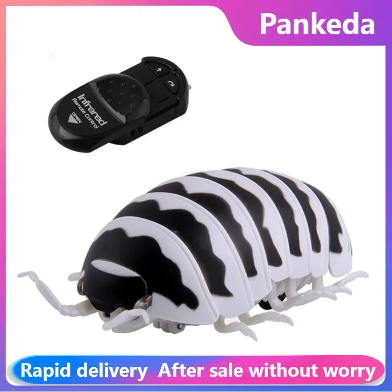 Funny RC Animal Toys Simulation Pillbug Electric Robot Bugs Halloween Prank Insect Kids ToysInfrared RC Bugs Toys For Children